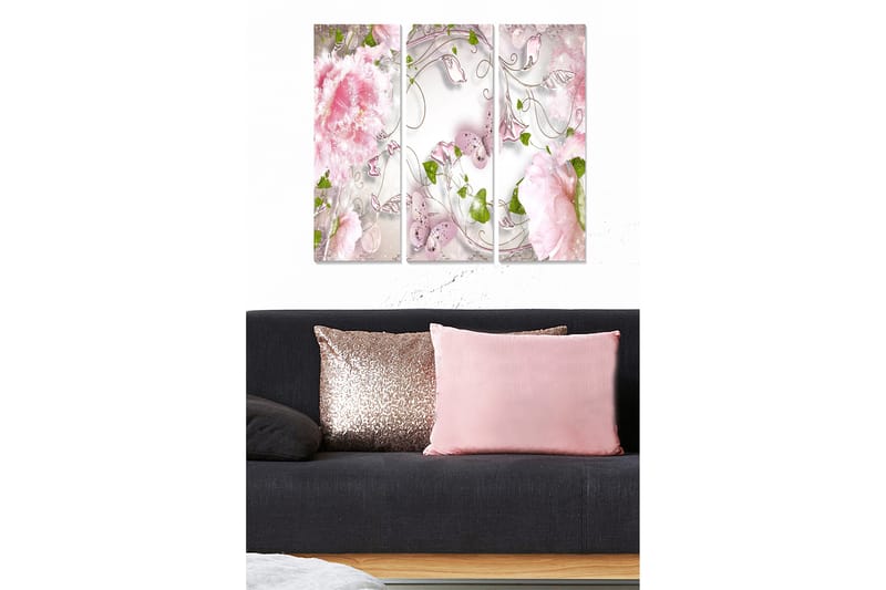 Canvastavla Floral 3-pack Flerfärgad - 20x50 cm - Inredning - Tavlor & konst - Canvastavlor
