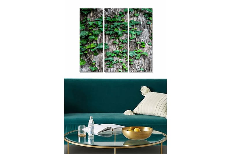 Canvastavla Floral 3-pack Flerfärgad - 20x50 cm - Inredning - Tavlor & konst - Canvastavlor