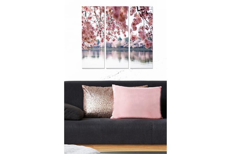 Canvastavla Floral 3-pack Flerfärgad - 20x50 cm - Inredning - Tavlor & konst - Canvastavlor