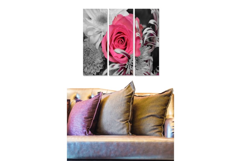 Canvastavla Floral 3-pack Flerfärgad - 20x50 cm - Inredning - Tavlor & konst - Canvastavlor
