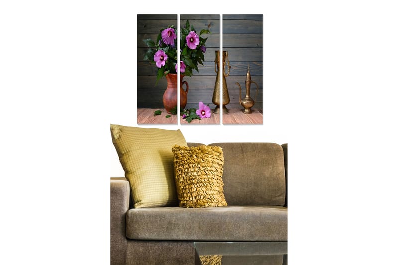 Canvastavla Floral 3-pack Flerfärgad - 20x50 cm - Inredning - Tavlor & konst - Canvastavlor