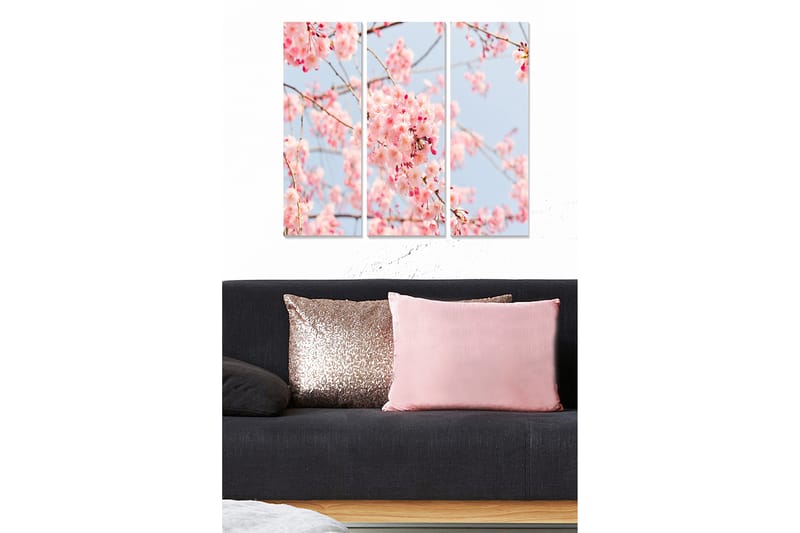 Canvastavla Floral 3-pack Flerfärgad - 20x50 cm - Inredning - Tavlor & konst - Canvastavlor