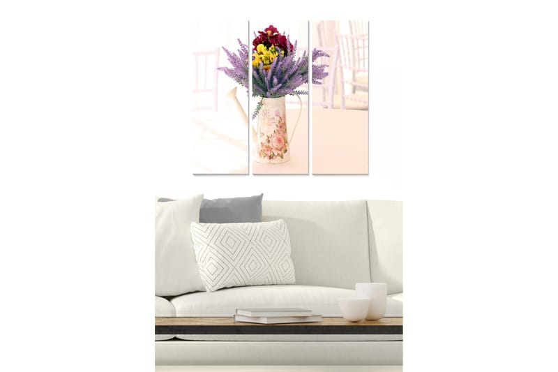 Canvastavla Floral 3-pack Flerfärgad - 20x50 cm - Inredning - Tavlor & konst - Canvastavlor