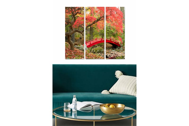 Canvastavla Floral 3-pack Flerfärgad - 20x50 cm - Inredning - Tavlor & konst - Canvastavlor