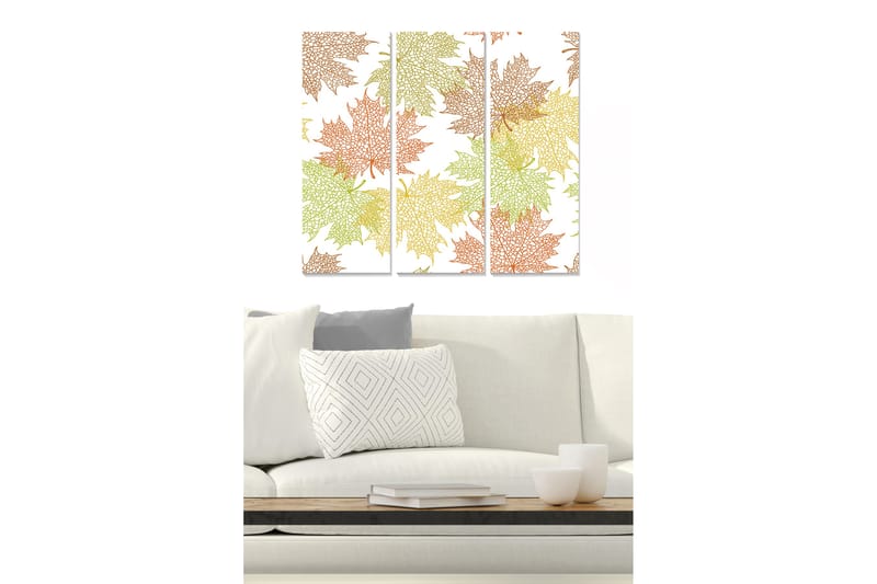 Canvastavla Floral 3-pack Flerfärgad - 20x50 cm - Inredning - Tavlor & konst - Canvastavlor