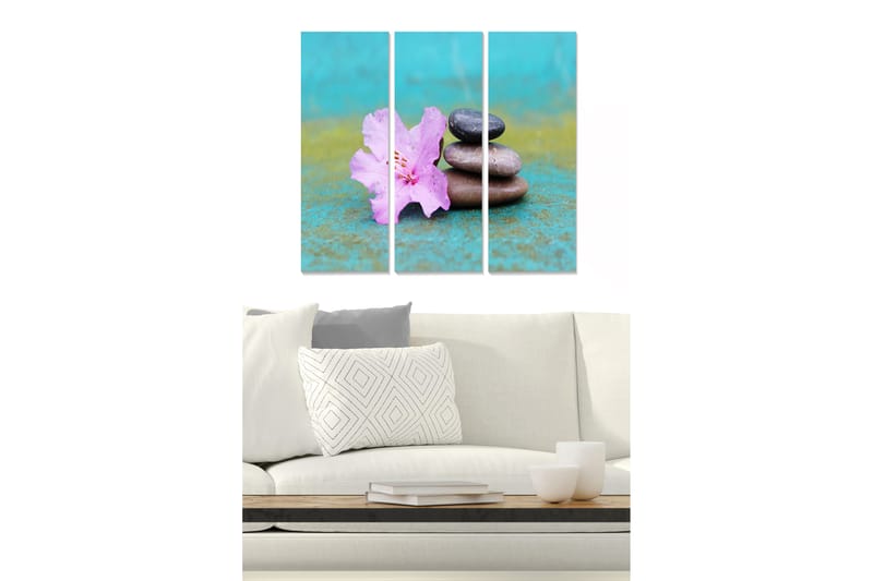 Canvastavla Floral 3-pack Flerfärgad - 20x50 cm - Inredning - Tavlor & konst - Canvastavlor