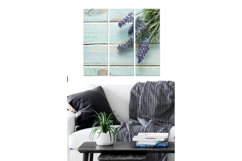 Canvastavla Floral 3-pack Flerfärgad - 20x50 cm - Inredning - Tavlor & konst - Canvastavlor