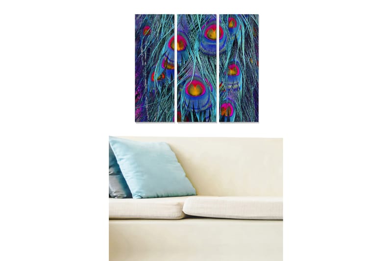 Canvastavla Floral 3-pack Flerfärgad - 20x50 cm - Inredning - Tavlor & konst - Canvastavlor
