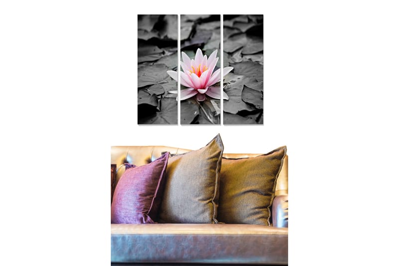 Canvastavla Floral 3-pack Flerfärgad - 20x50 cm - Inredning - Tavlor & konst - Canvastavlor