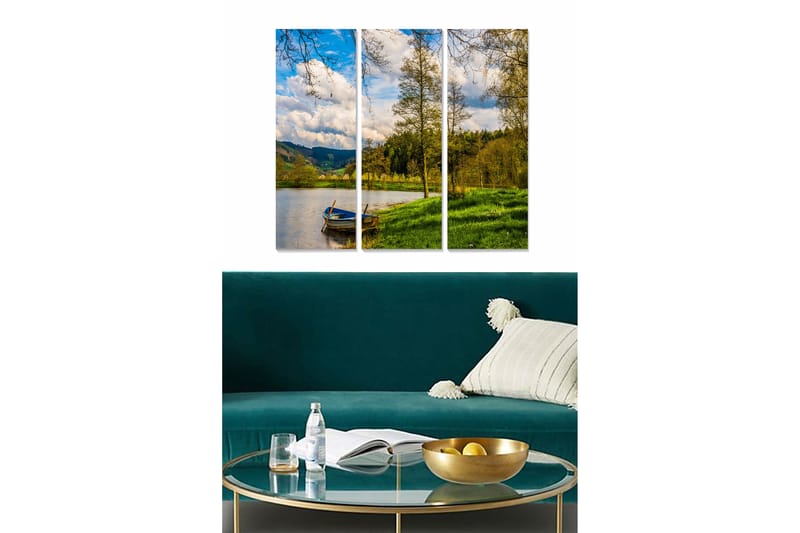 Canvastavla Floral 3-pack Flerfärgad - 20x50 cm - Inredning - Tavlor & konst - Canvastavlor