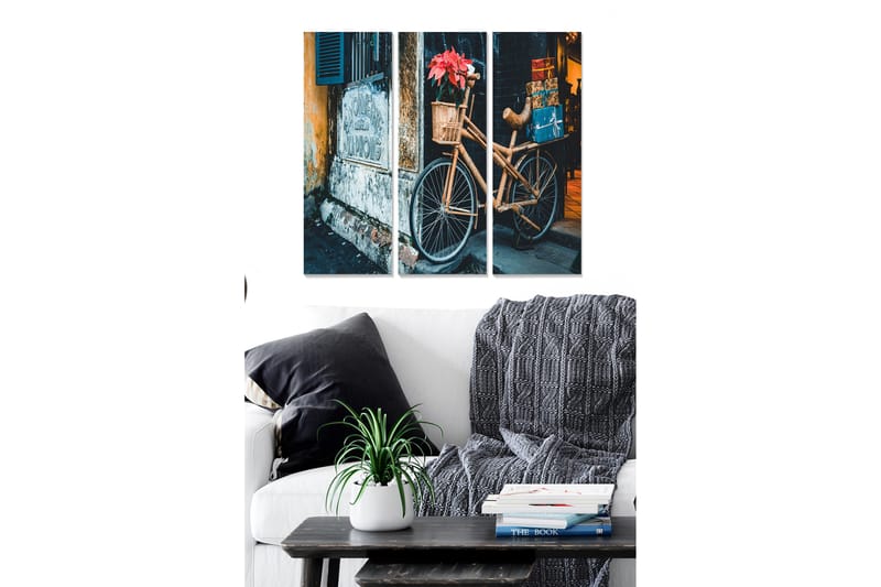 Canvastavla Floral 3-pack Flerfärgad - 20x50 cm - Inredning - Tavlor & konst - Canvastavlor