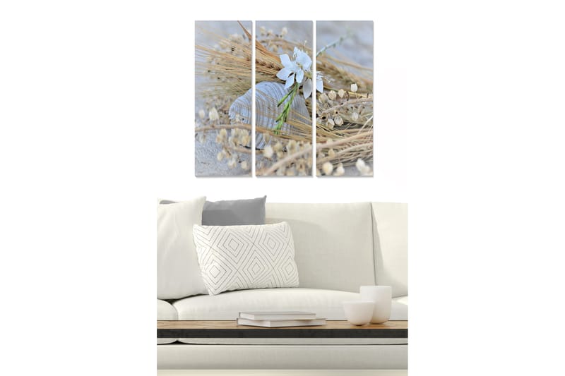 Canvastavla Floral 3-pack Flerfärgad - 20x50 cm - Inredning - Tavlor & konst - Canvastavlor