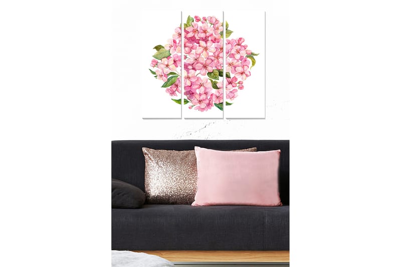 Canvastavla Floral 3-pack Flerfärgad - 20x50 cm - Inredning - Tavlor & konst - Canvastavlor