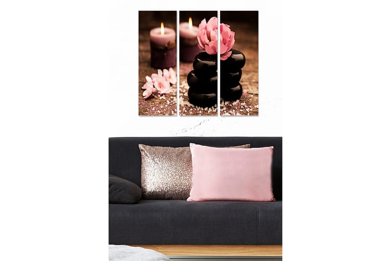 Canvastavla Floral 3-pack Flerfärgad - 20x50 cm - Inredning - Tavlor & konst - Canvastavlor