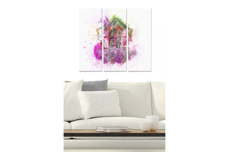 Canvastavla Floral 3-pack Flerfärgad - 20x50 cm - Inredning - Tavlor & konst - Canvastavlor