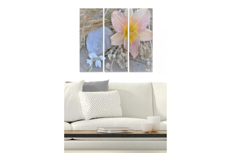 Canvastavla Floral 3-pack Flerfärgad - 20x50 cm - Inredning - Tavlor & konst - Canvastavlor