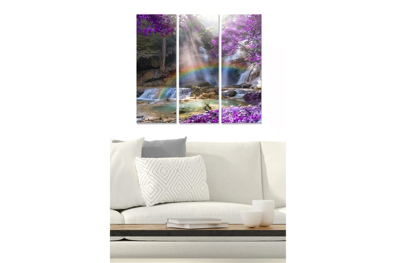 Canvastavla Floral 3-pack Flerfärgad - 20x50 cm - Inredning - Tavlor & konst - Canvastavlor