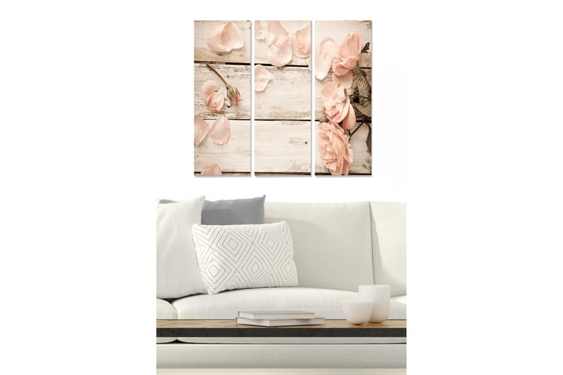 Canvastavla Floral 3-pack Flerfärgad - 20x50 cm - Inredning - Tavlor & konst - Canvastavlor