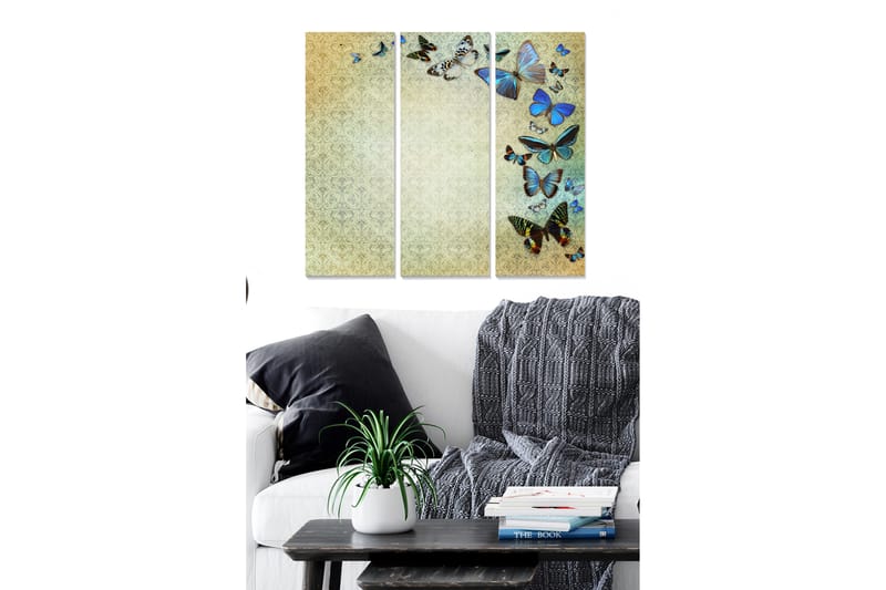 Canvastavla Floral 3-pack Flerfärgad - 20x50 cm - Inredning - Tavlor & konst - Canvastavlor