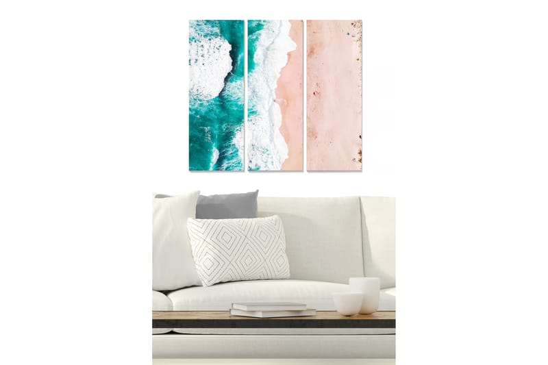 Canvastavla Floral 3-pack Flerfärgad - 20x50 cm - Inredning - Tavlor & konst - Canvastavlor