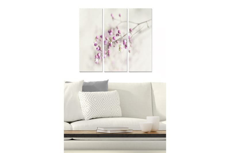 Canvastavla Floral 3-pack Flerfärgad - 20x50 cm - Inredning - Tavlor & konst - Canvastavlor