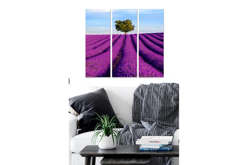 Canvastavla Floral 3-pack Flerfärgad - 20x50 cm - Inredning - Tavlor & konst - Canvastavlor