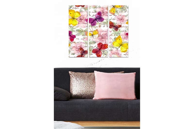 Canvastavla Floral 3-pack Flerfärgad - 20x50 cm - Inredning - Tavlor & konst - Canvastavlor