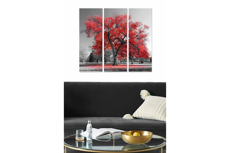 Canvastavla Floral 3-pack Flerfärgad - 20x50 cm - Inredning - Tavlor & konst - Canvastavlor