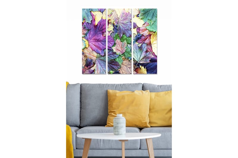 Canvastavla Floral 3-pack Flerfärgad - 20x50 cm - Inredning - Tavlor & konst - Canvastavlor