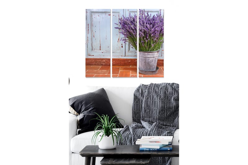 Canvastavla Floral 3-pack Flerfärgad - 20x50 cm - Inredning - Tavlor & konst - Canvastavlor