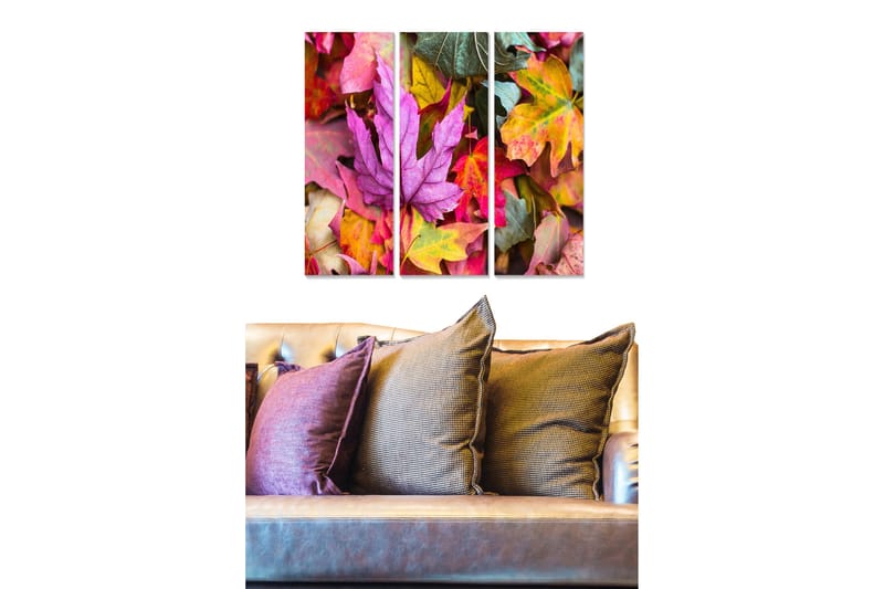 Canvastavla Floral 3-pack Flerfärgad, 20x50 cm