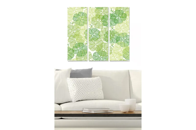 Canvastavla Floral 3-pack Flerfärgad, 20x50 cm