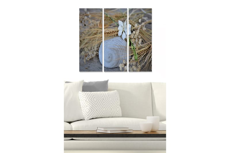 Canvastavla Floral 3-pack Flerfärgad, 20x50 cm