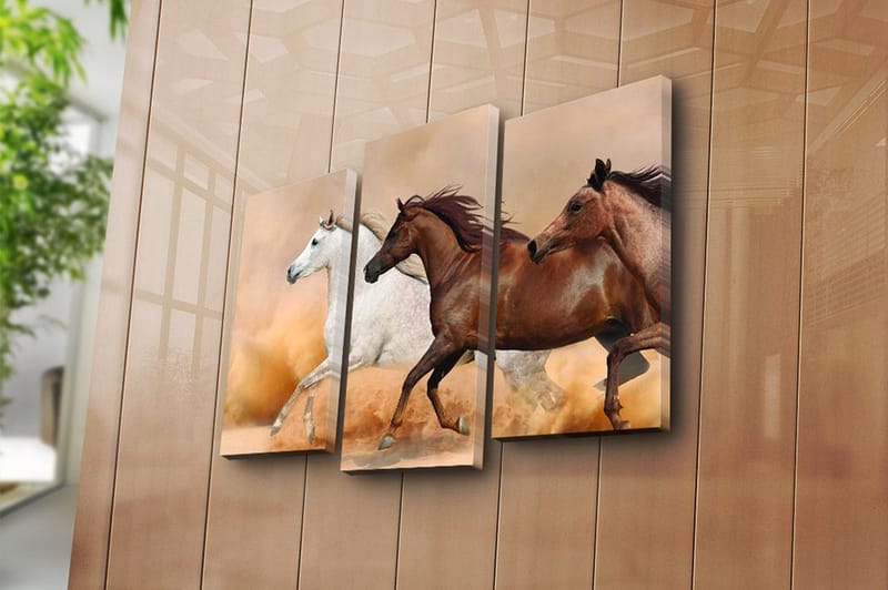 Canvastavla Floral 3-pack Flerfärgad - 20x39 cm - Inredning - Tavlor & konst - Canvastavlor