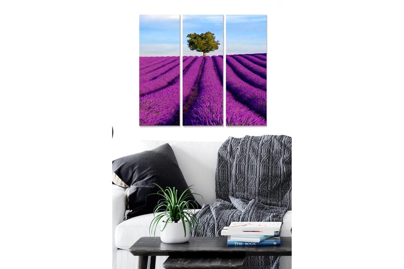 Canvastavla Floral 3-pack Flerfärgad - 20x50 cm - Inredning - Tavlor & konst - Canvastavlor