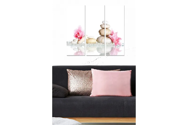 Canvastavla Floral 3-pack Flerfärgad, 20x50 cm