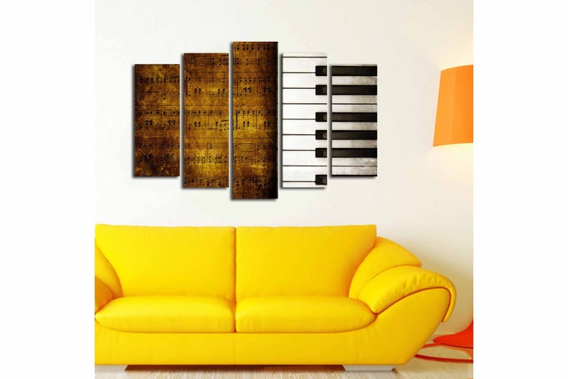 Canvastavla Floral 5-pack Flerfärgad - 19x60 cm - Inredning - Tavlor & konst - Canvastavlor