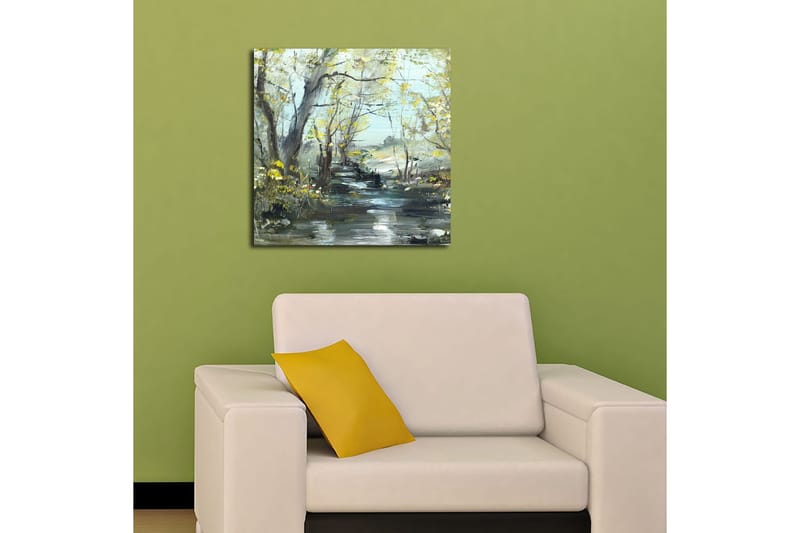 Canvastavla Floral Flerfärgad - 45x45 cm - Inredning - Tavlor & konst - Canvastavlor