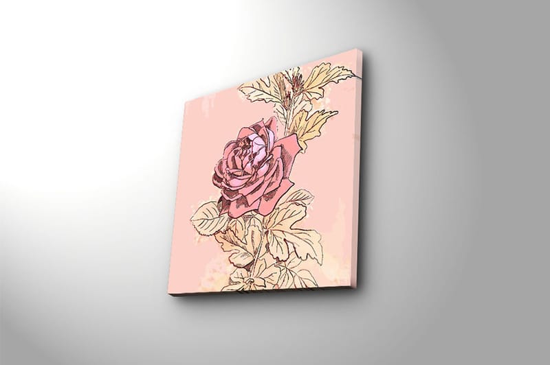 Canvastavla Floral Flerfärgad - 45x45 cm - Inredning - Tavlor & konst - Canvastavlor