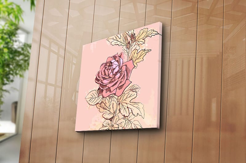 Canvastavla Floral Flerfärgad - 45x45 cm - Inredning - Tavlor & konst - Canvastavlor
