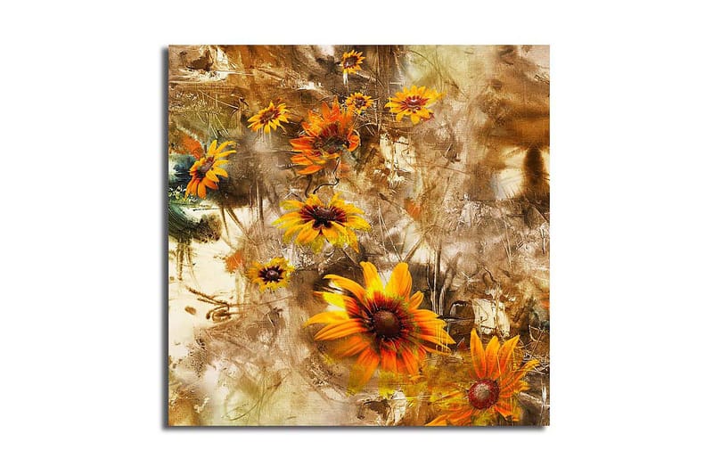 Canvastavla Floral Flerfärgad - 45x45 cm - Inredning - Tavlor & konst - Canvastavlor