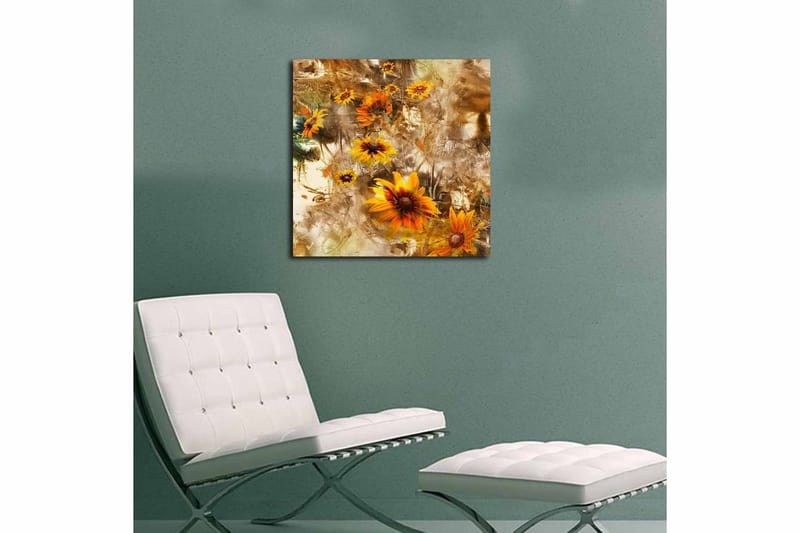 Canvastavla Floral Flerfärgad - 45x45 cm - Inredning - Tavlor & konst - Canvastavlor