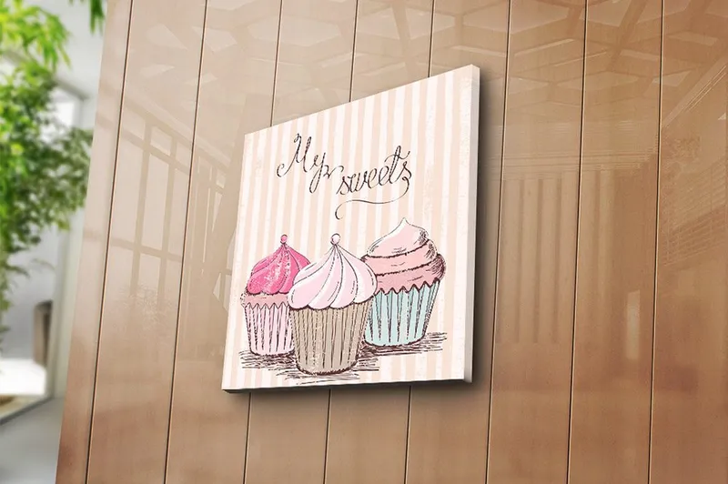 Canvastavla Floral Flerfärgad - 45x45 cm - Inredning - Tavlor & konst - Canvastavlor