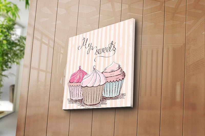 Canvastavla Floral Flerfärgad - 45x45 cm - Inredning - Tavlor & konst - Canvastavlor