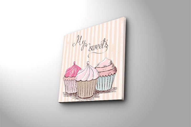 Canvastavla Floral Flerfärgad - 45x45 cm - Inredning - Tavlor & konst - Canvastavlor