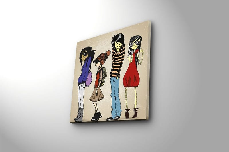 Canvastavla Floral Flerfärgad - 45x45 cm - Inredning - Tavlor & konst - Canvastavlor