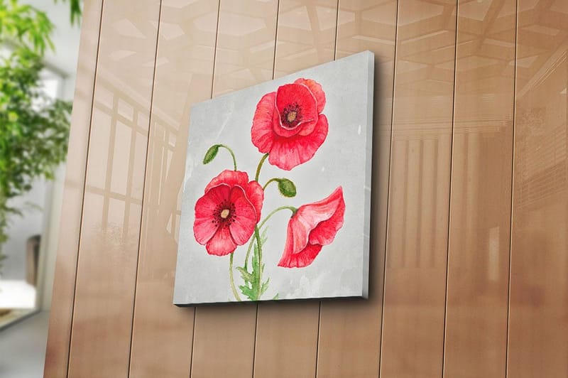 Canvastavla Floral Flerfärgad - 45x45 cm - Inredning - Tavlor & konst - Canvastavlor