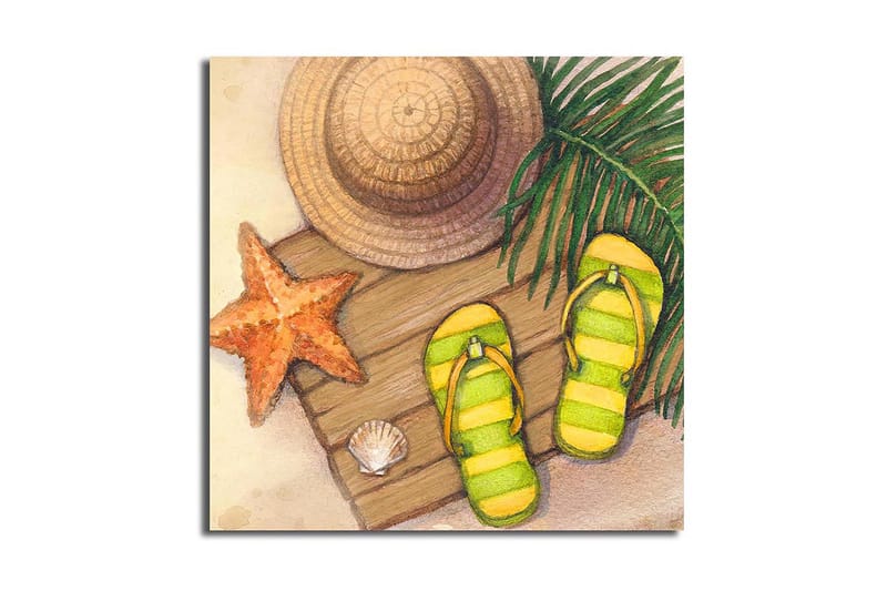 Canvastavla Floral Flerfärgad, 45x45 cm