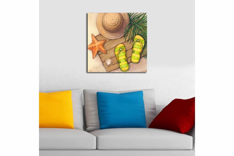 Canvastavla Floral Flerfärgad - 45x45 cm - Inredning - Tavlor & konst - Canvastavlor