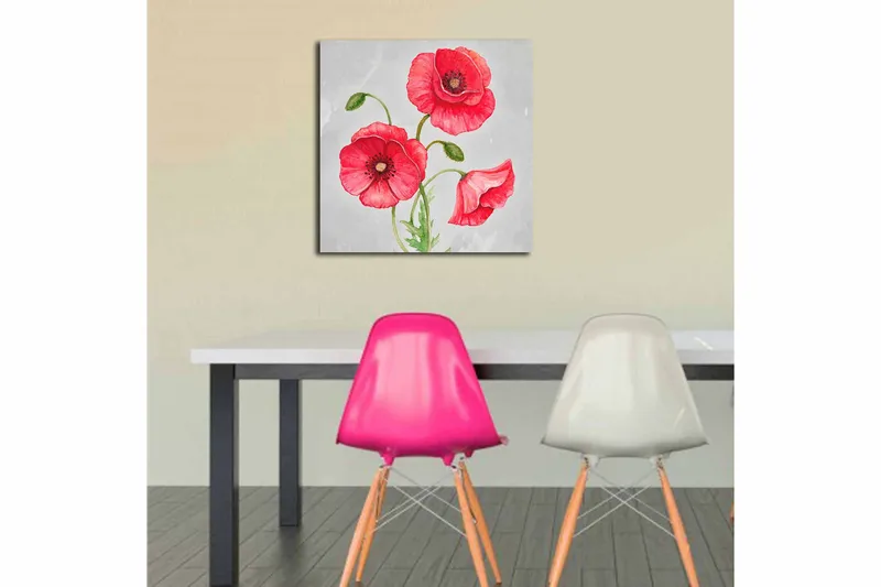Canvastavla Floral Flerfärgad - 45x45 cm - Inredning - Tavlor & konst - Canvastavlor